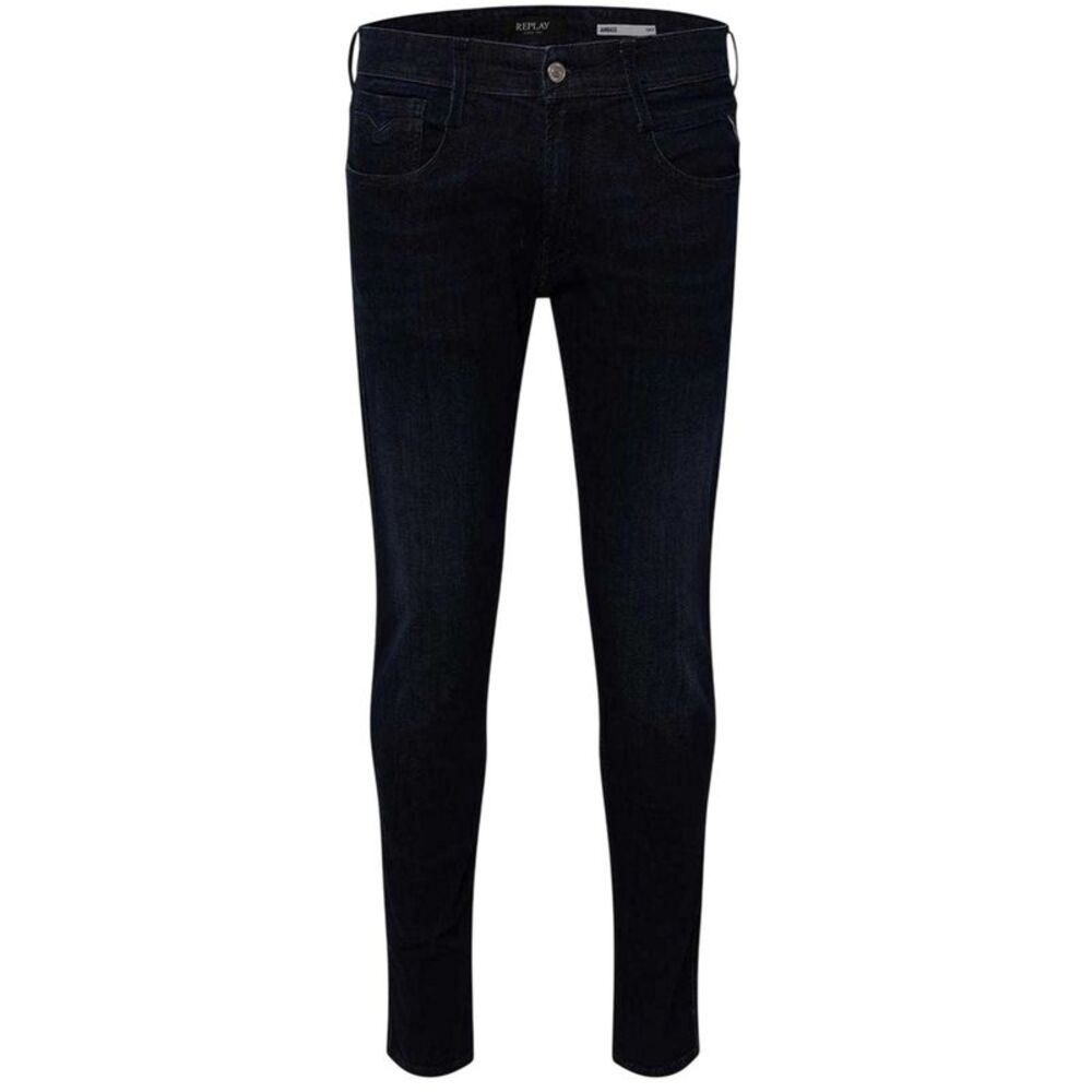 Replay Mens Anbass Faded Slim Jeans / Dark Blue